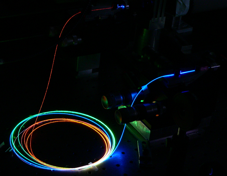 Supercontinuum in a microstructured optical fiber